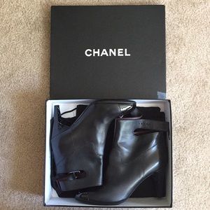 Chanel Short Boots w/ Patent Leather Toes